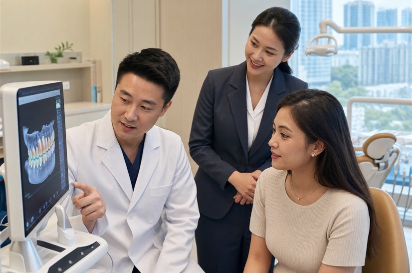 Dental care communication steps for international patients